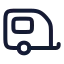 Caravan icon with stroke rounded style