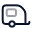 Caravan icon with twotone rounded style