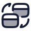 Cardexchange icon with duotone rounded style