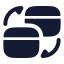 Cardexchange icon with solid rounded style