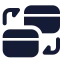 Cardexchange icon with solid standard style