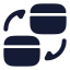 Cardexchange icon with solid rounded style