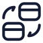Cardexchange icon with stroke rounded style
