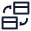 Cardexchange icon with stroke sharp style