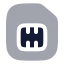 Cardsim icon with bulk rounded style