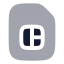 Cardsim icon with bulk rounded style