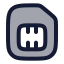 Cardsim icon with duotone rounded style