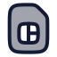 Cardsim icon with duotone rounded style