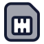 Cardsim icon with duotone standard style
