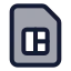 Cardsim icon with duotone standard style