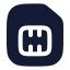 Cardsim icon with solid rounded style
