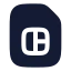 Cardsim icon with solid rounded style