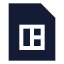 Cardsim icon with solid sharp style