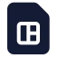 Cardsim icon with solid standard style
