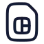 Cardsim icon with stroke rounded style