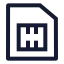 Cardsim icon with stroke sharp style