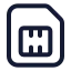 Cardsim icon with stroke standard style