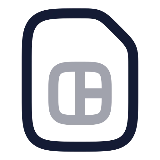 Card Sim Icon in Twotone Rounded style