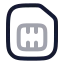 Cardsim icon with twotone rounded style