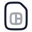 Cardsim icon with twotone rounded style