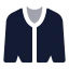 Cardigan icon with bulk rounded style