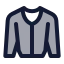 Cardigan icon with duotone rounded style