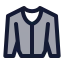Cardigan icon with duotone standard style