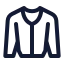 Cardigan icon with stroke rounded style