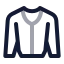 Cardigan icon with twotone rounded style