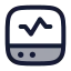 Cardiogram icon with duotone rounded style