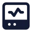 Cardiogram icon with solid standard style