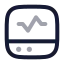 Cardiogram icon with twotone rounded style