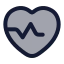 Cardiogram icon with duotone rounded style