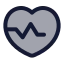 Cardiogram icon with duotone standard style