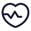 Cardiogram icon with stroke standard style