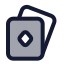 Cards icon with duotone standard style