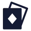 Cards icon with solid sharp style