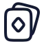 Cards icon with stroke rounded style