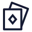 Cards icon with stroke sharp style