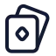 Cards icon with stroke standard style