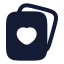 Cards icon with solid rounded style