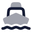 Cargoship icon with bulk rounded style