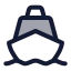 Cargoship icon with duotone standard style