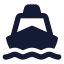 Cargoship icon with solid standard style