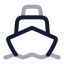Cargoship icon with twotone rounded style