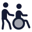 Caring icon with duotone standard style