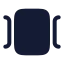 Carouselhorizontal icon with solid rounded style