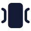 Carouselhorizontal icon with solid standard style
