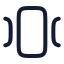 Carouselhorizontal icon with stroke rounded style