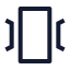 Carouselhorizontal icon with stroke sharp style